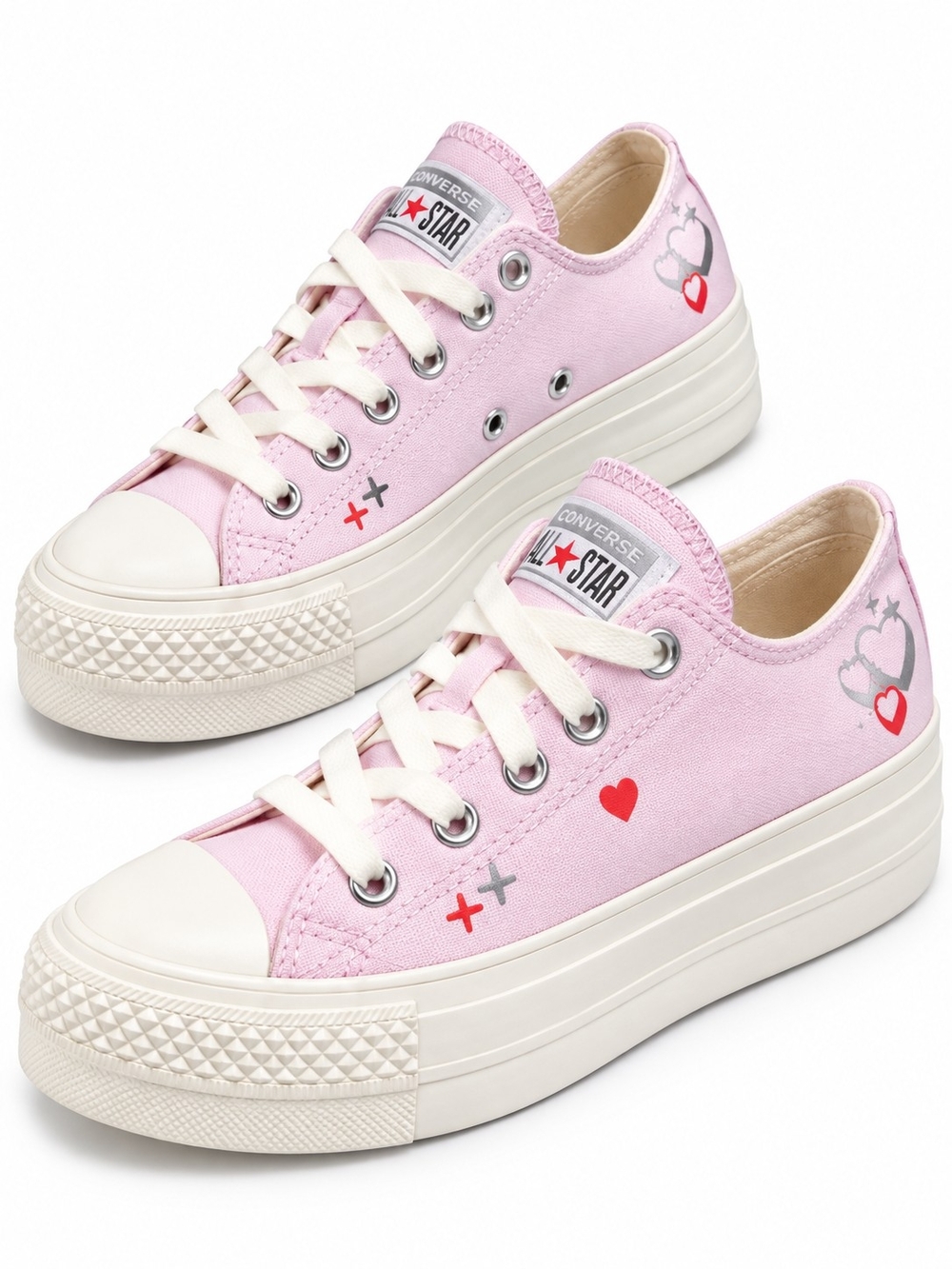 Women's Converse Chuck Taylor All Star Lift Platform Y2K Heart Low Top - Size: 9